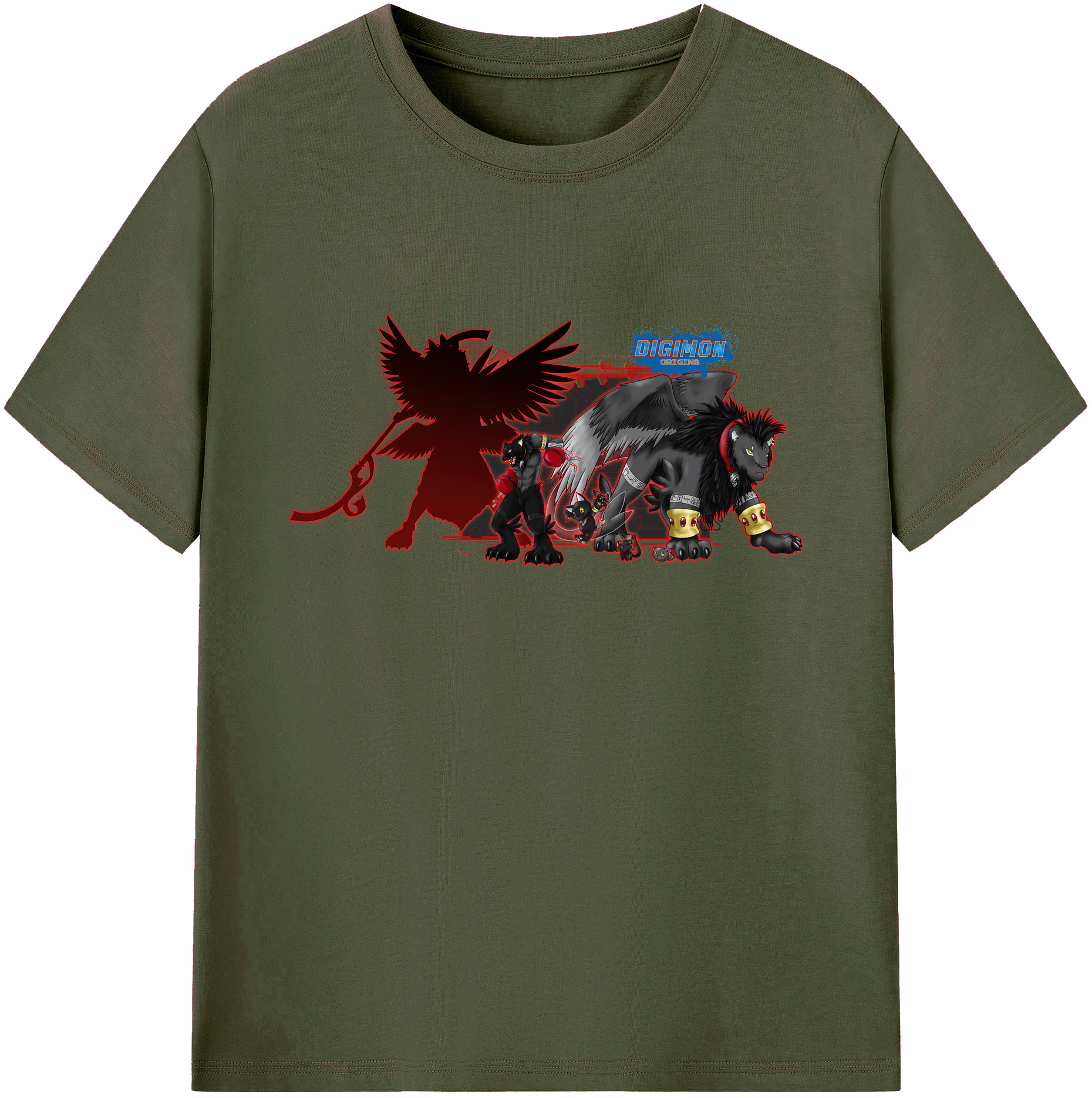 （画像用） Digimon デジタルモンスター/デジモン 綿100％ メンズ半袖Tシャツ｜肌触りやわらか＆通気性
